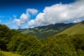 Clouds in the mountains Royalty Free Stock Photo