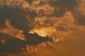 Landscape of Clouds and sky light sunset . Royalty Free Stock Photo