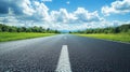 clouds moving over an empty countryside road. Royalty Free Stock Photo