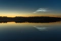 Clouds noctilucent stars lake sky reflection