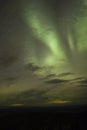 Clouds and northern lights