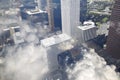 Clouds obscure downtown Houston TX