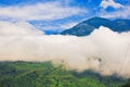 Clouds obscuring mountains