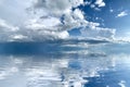 Clouds and Ocean Reflection on Cape Cod Royalty Free Stock Photo