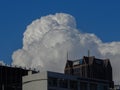 Clouds over ANZ bank building