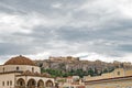 Clouds over Athens Greece, tzistarakis mosque on monastiraki square Royalty Free Stock Photo