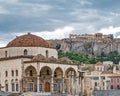 Clouds over Athens Greece, tzistarakis mosque on monastiraki square Royalty Free Stock Photo