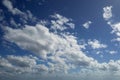 Clouds over the Atlantic Ocean in Florida Royalty Free Stock Photo