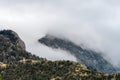 Clouds over Blanca Mountain of the Sangre de Cristo mountain range in Colorado Royalty Free Stock Photo