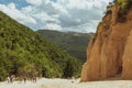 Clouds over the Canyon of the Lame Rosse near Lake Fiastra in the Marche Region