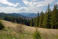 Clouds over the Carpathian mountains