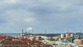 Clouds over the city. Panarama. Gothenburg, Sweden