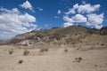 Clouds over colorful desert at Artist Drive in Death Valley, California