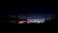 Countryside sunset with time lapse clouds