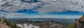 Clouds Over Crater Lake Panorama Royalty Free Stock Photo