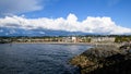 Clouds billowing over the Edmonds waterfront Royalty Free Stock Photo