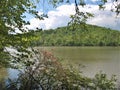 Clouds over Fairy Stone Lake in Virginia Royalty Free Stock Photo