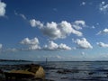 clouds over fjord Royalty Free Stock Photo