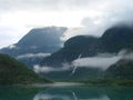 Clouds over fjord Royalty Free Stock Photo