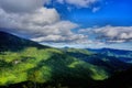 Clouds over forest in mountains of North Carolina Royalty Free Stock Photo