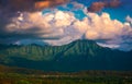 Clouds over the green mountains Royalty Free Stock Photo