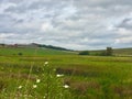 Clouds Over Green Pastures Royalty Free Stock Photo