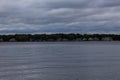 Clouds over lake at Holland Michigan Royalty Free Stock Photo