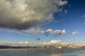 Clouds over the lake near the town of Shumen