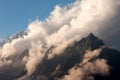 Clouds over the Langtang Lirung Peak Royalty Free Stock Photo