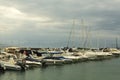 Clouds over marina