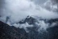 Clouds over Monte Grosso in Corsica Royalty Free Stock Photo