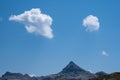 Clouds over Mount Anie in the Pyrenees, between France and Spain Royalty Free Stock Photo