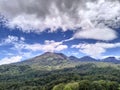 Clouds over Mount Arjuno, East Java. Royalty Free Stock Photo