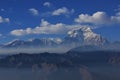 Clouds over mount Dhaulagiri Royalty Free Stock Photo