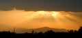 the clouds over a mountain Royalty Free Stock Photo