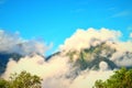 White Clouds over HImalayan Mountains in Early Morning at Uttarkashi, Uttarakhand