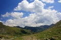 Clouds over mountains Royalty Free Stock Photo