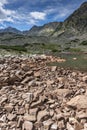 Clouds over Musala peak and Musalenski lakes, Rila mountain Royalty Free Stock Photo