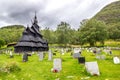 Old church in Borgund in Norway