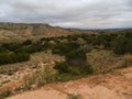 Clouds over palo duro canyon, llano estacado plains, texas Royalty Free Stock Photo