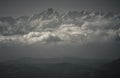 Clouds over the Pyrenees mountains Royalty Free Stock Photo