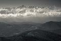 Clouds over the Pyrenees mountains Royalty Free Stock Photo