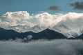 Clouds over the Pyrenees mountains Royalty Free Stock Photo