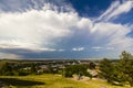 Clouds over Rapid City, South Dakota seen from Skyline Drive Royalty Free Stock Photo
