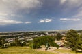 Clouds over Rapid City, South Dakota seen from Skyline Drive Royalty Free Stock Photo