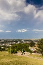 Clouds over Rapid City, South Dakota seen from Skyline Drive Royalty Free Stock Photo