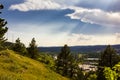 Clouds over Rapid City, South Dakota seen from Skyline Drive Royalty Free Stock Photo