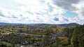 Clouds over residential houses in Happy Valley Or zooming out in Fall 1080p video