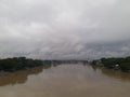 Clouds over river Royalty Free Stock Photo