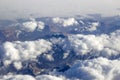 Clouds over rocks and mountains Royalty Free Stock Photo